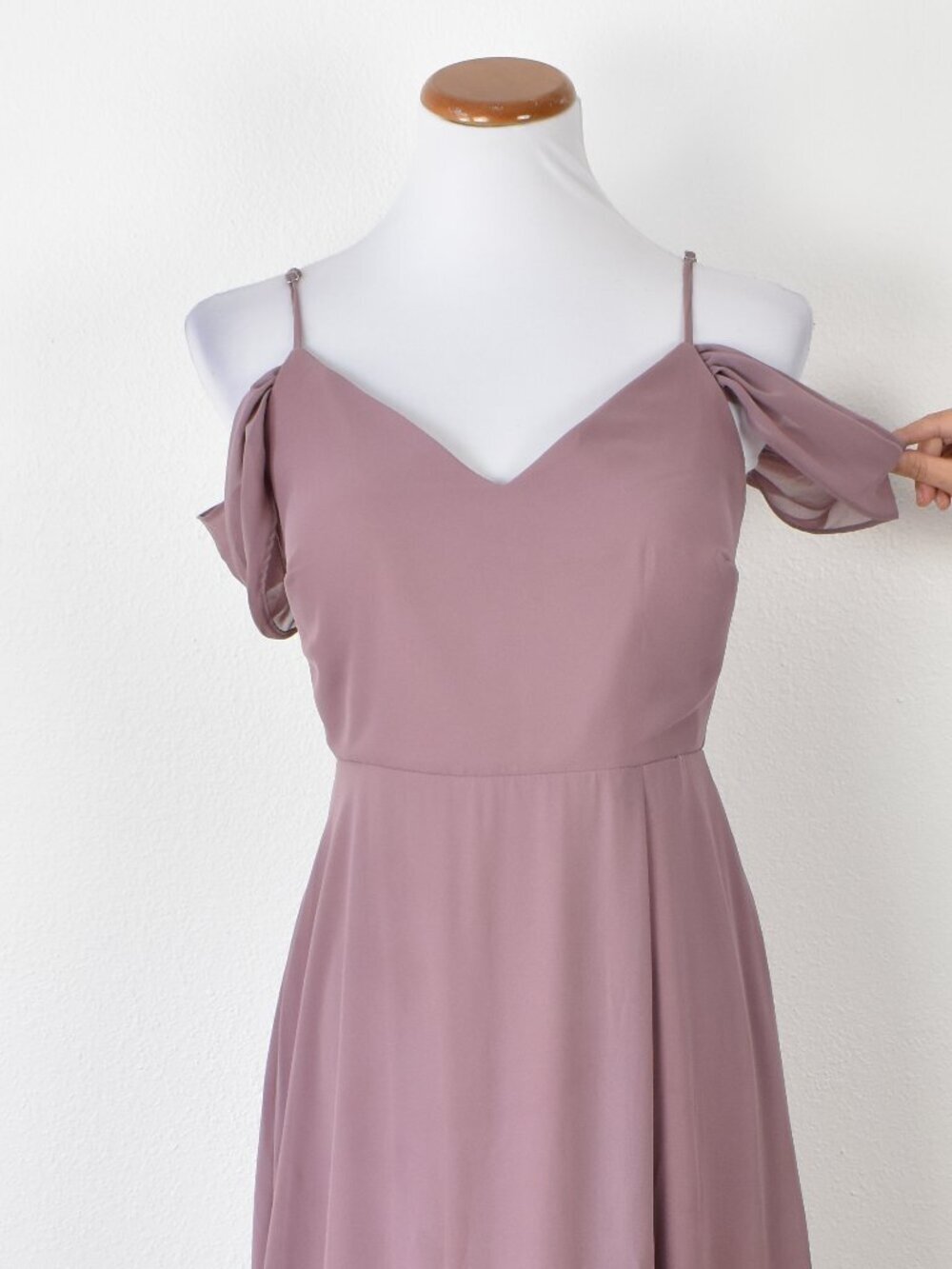Birdy Grey DARK MAUVE Devin Convertible Chiffon Formal Dress - M - Picture 2 of 9